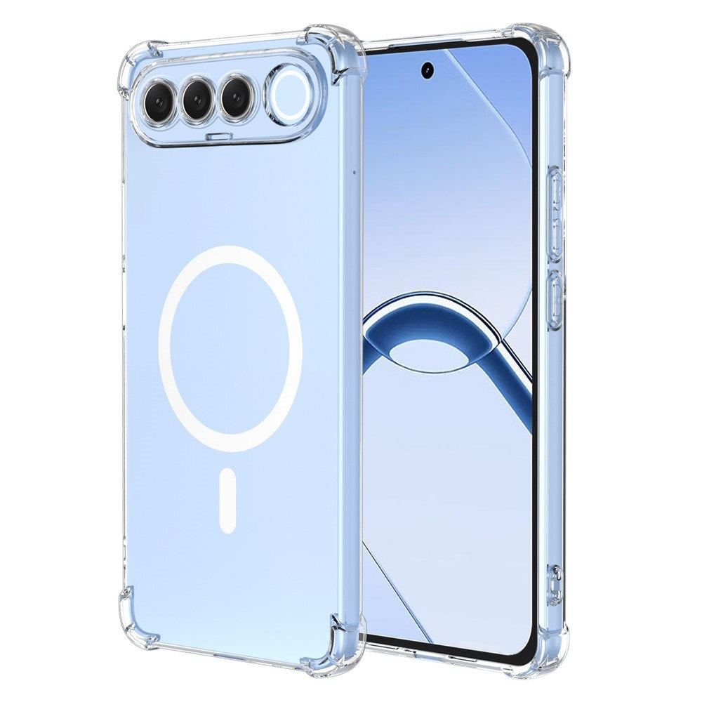 Realme 16 EIDERWOOD Hybrid Plast Deksel m. Støtabsorberende Hjørner - MagSafe Kompatibel - Gjennomsiktig