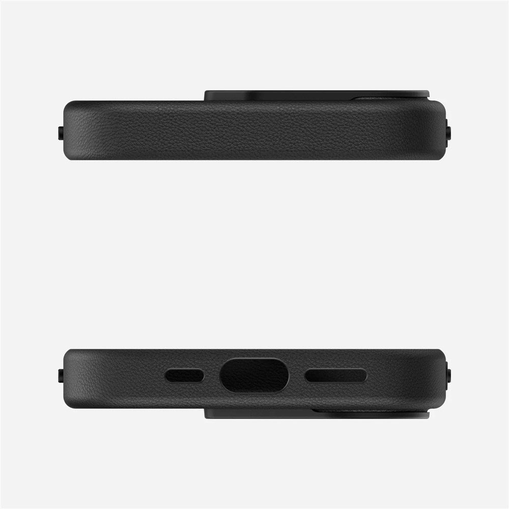 iPhone 17 AULUMU Kunstskinn Deksel - MagSafe Kompatibel - Svart