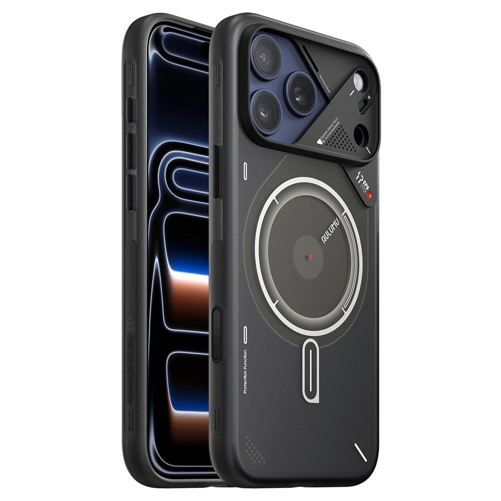 iPhone 17 Pro Max AULUMU Luminous Fleksibelt Plast Deksel – MagSafe Kompatibel – Svart