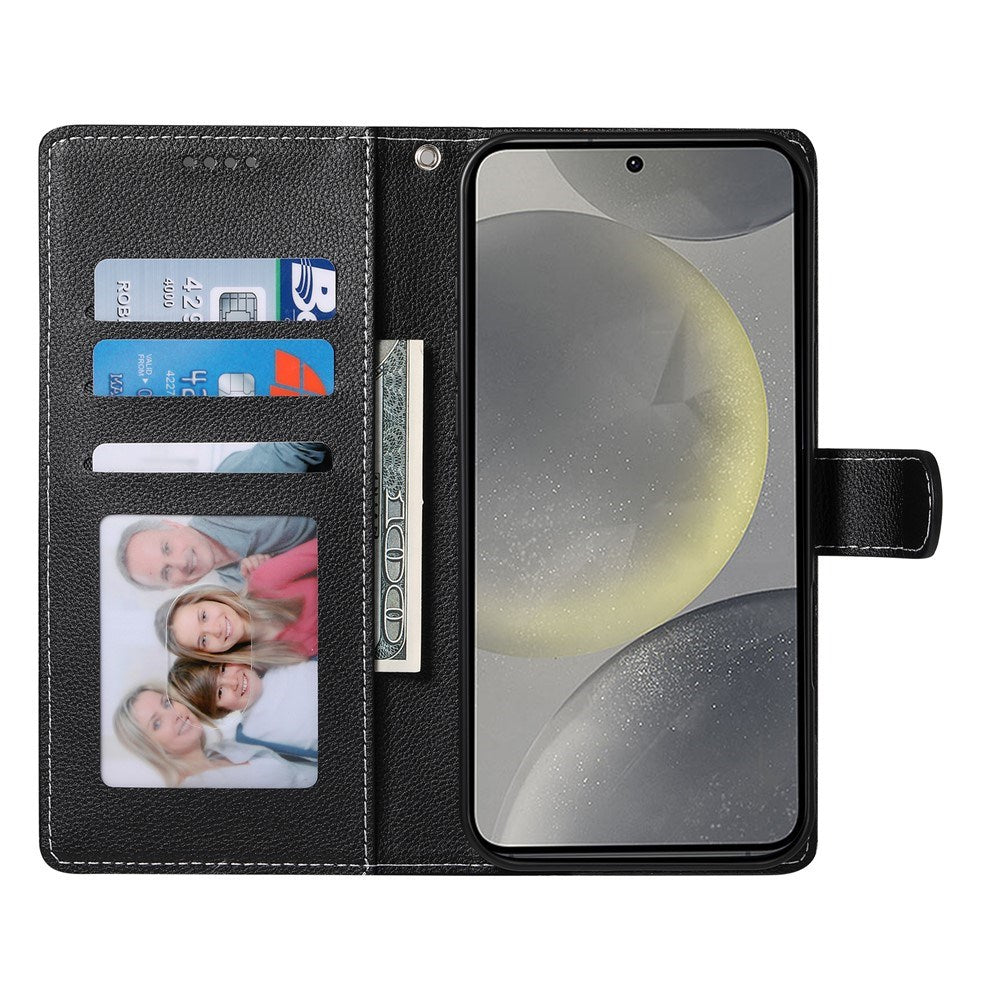 Samsung Galaxy S26 FE EIDERWOOD Flip Deksel med Kortholder og Stropp - Svart
