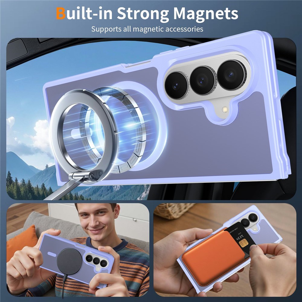 Samsung Galaxy Z Fold8 Ultra Matt Fleksibelt Plast Deksel - MagSafe Kompatibel - Lilla