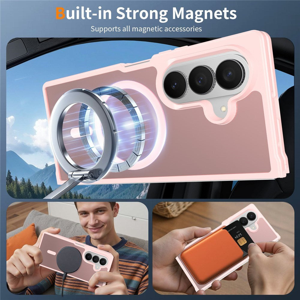 Samsung Galaxy Z Fold8 Ultra Matt Fleksibelt Plast Deksel - MagSafe Kompatibel - Rosa