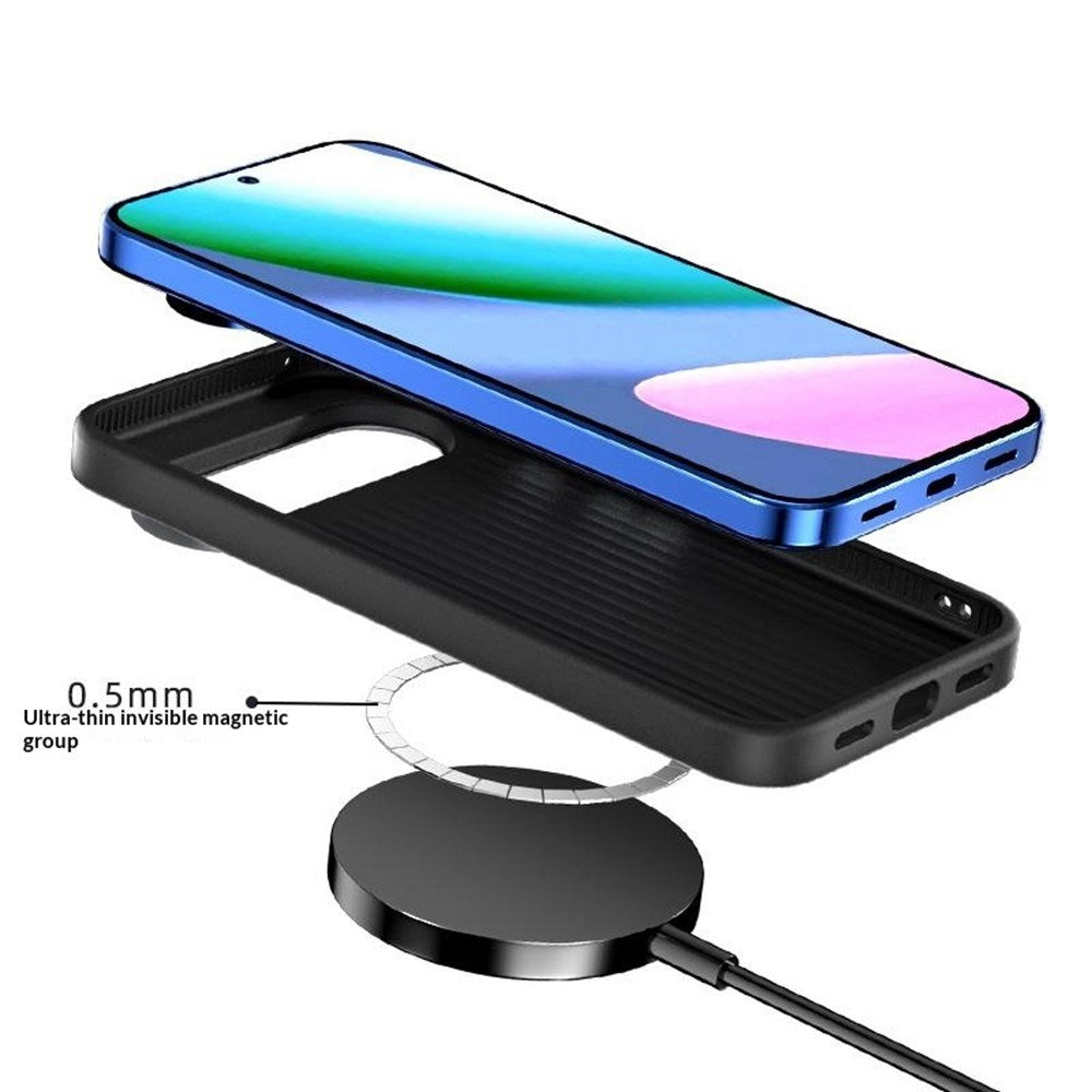 Google Pixel 11 ABEEL Hybrid Deksel med Karbonfibertekstur - Svart / Lilla