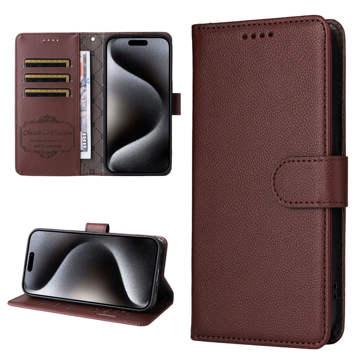 Motorola Edge 70 Pro EIDERWOOD Kunstskinn Flip Deksel m. Stropp - Brun