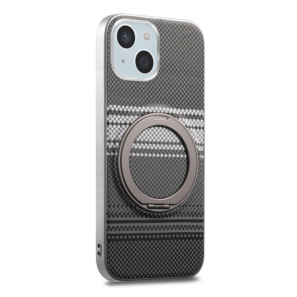 iPhone 14 / 13 EIDERWOOD Hybrid Plast Gradient Deksel m. Roterende Kickstand - MagSafe Kompatibel - Svart