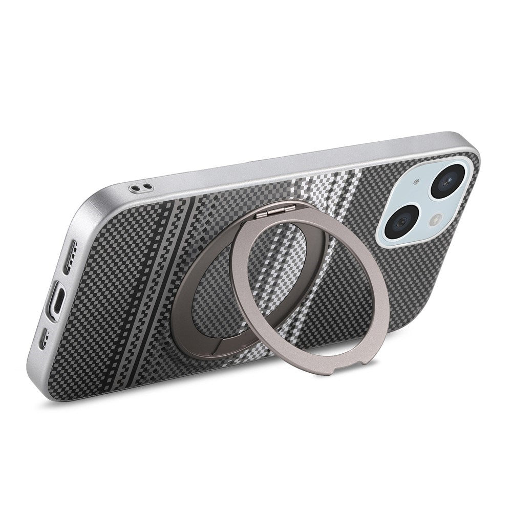 iPhone 14 / 13 EIDERWOOD Hybrid Plast Gradient Deksel m. Roterende Kickstand - MagSafe Kompatibel - Svart