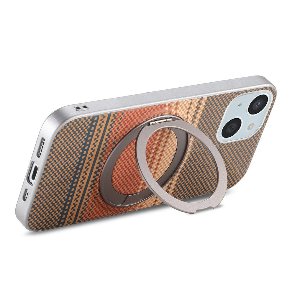 iPhone 14 / 13 EIDERWOOD Hybrid Plast Gradient Deksel m. Roterende Kickstand - MagSafe Kompatibel - Brun