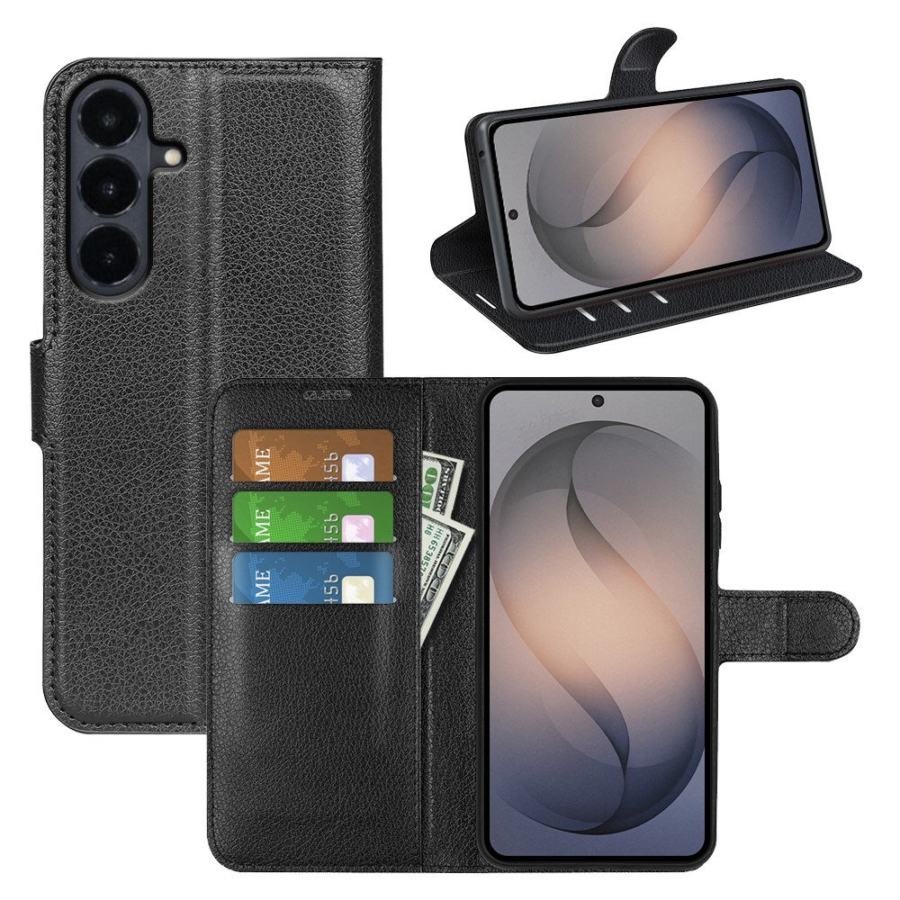 Samsung Galaxy S26 FE EIDERWOOD Flip Deksel med Kortholder & Stativfunksjon - Svart