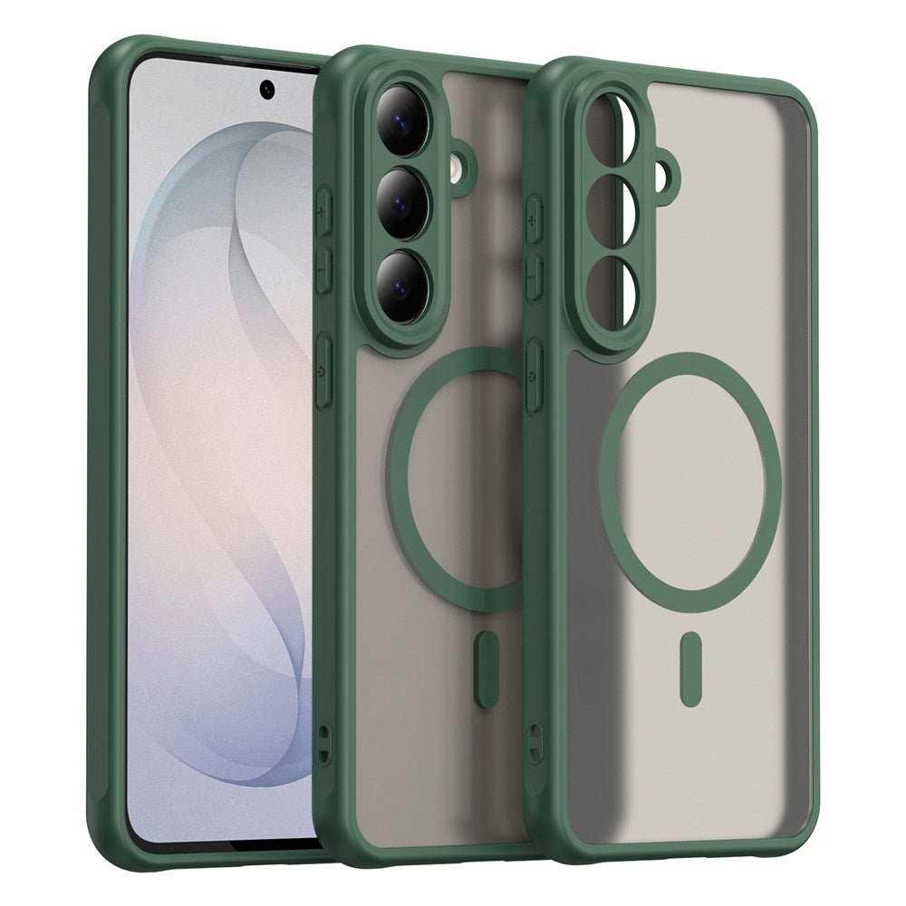 Samsung Galaxy S26 FE EIDERWOOD Matte Hybrid Deksel – MagSafe Kompatibel - Gjennomsiktig / Grønn