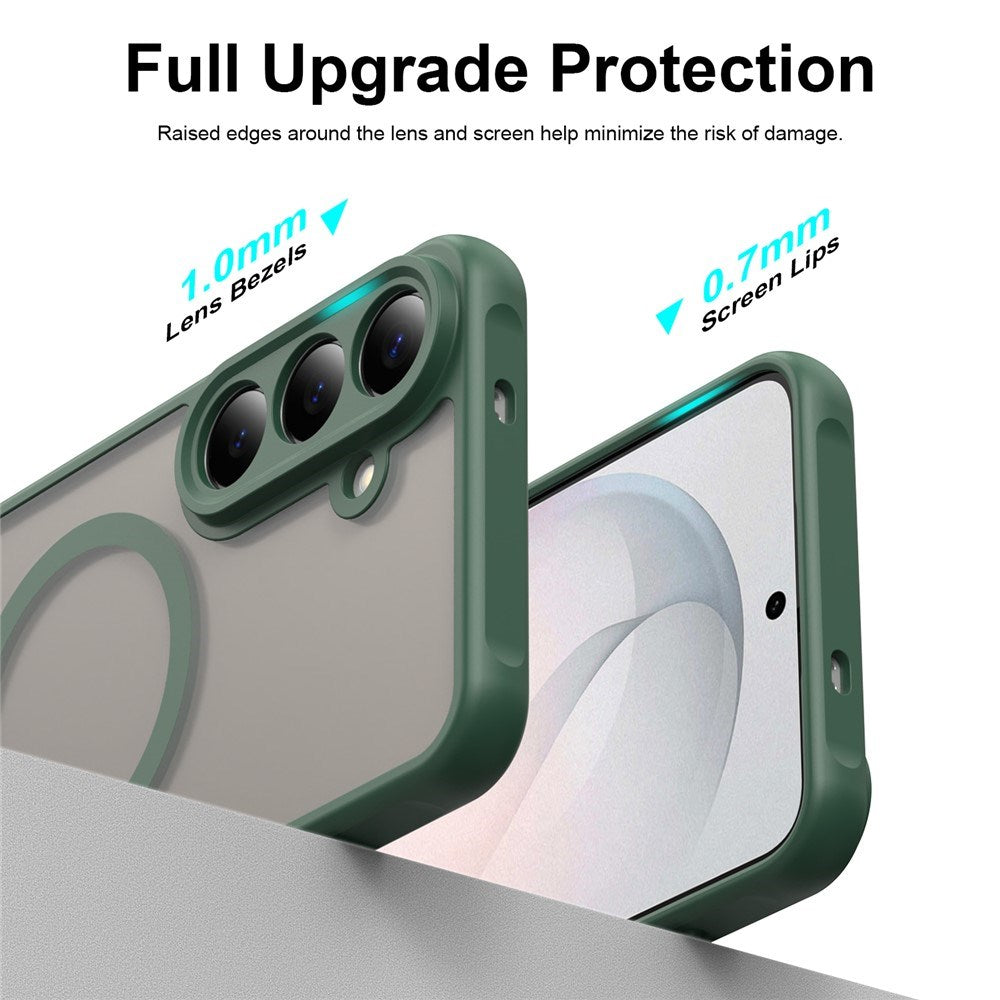 Samsung Galaxy S26 FE EIDERWOOD Matte Hybrid Deksel – MagSafe Kompatibel - Gjennomsiktig / Grønn