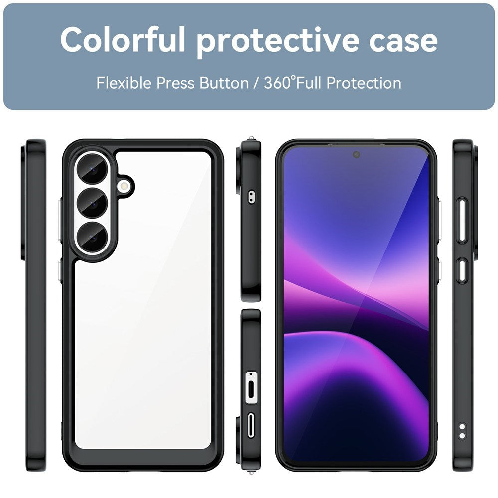Samsung Galaxy S26 FE EIDERWOOD Hybrid Mobildeksel - Gjennemsiktig / Svart