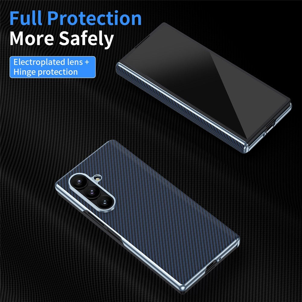 Samsung Galaxy Z Fold8 Ultra EIDERWOOD Karbonfiber Deksel – Blå