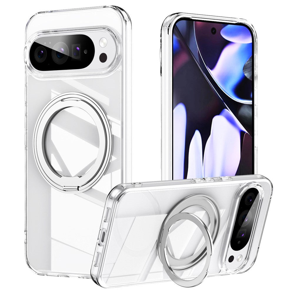 Google Pixel 11 Pro XL EIDERWOOD Hybrid Deksel med Kickstand - Sølv