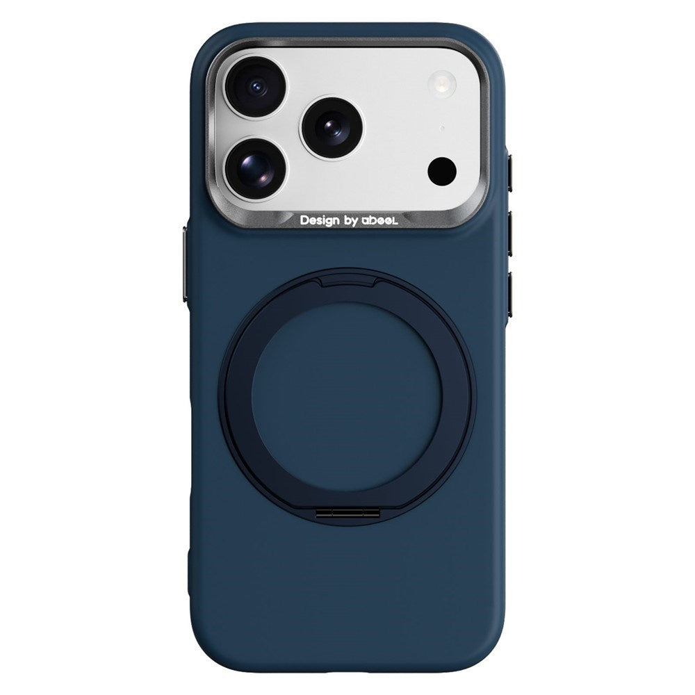 iPhone 17 Pro / 18 Pro ABEEL Hardt Soft-Touch Plast Deksel m. Kickstand - MagSafe Kompatibel - Mørkblå