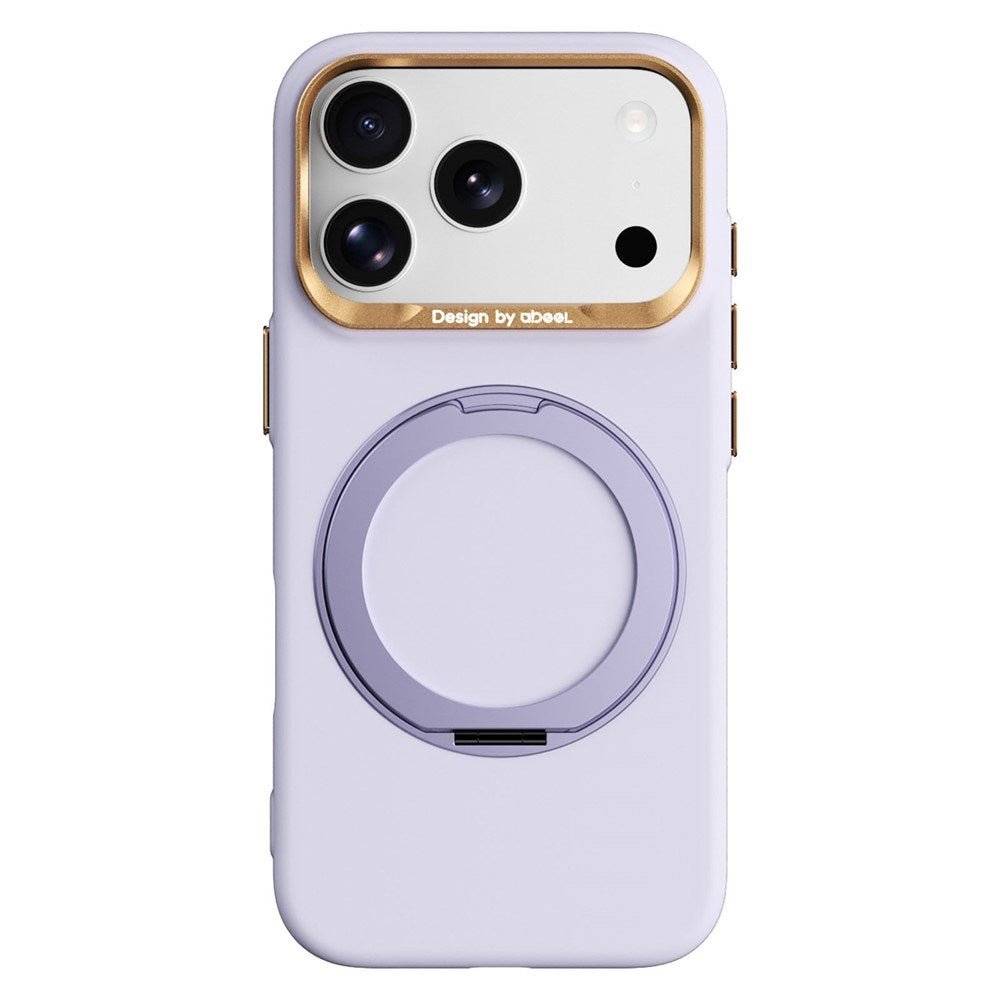 iPhone 17 Pro Max / 18 Pro Max ABEEL Hardt Soft-Touch Plast Deksel m. Kickstand - MagSafe Kompatibel - Lilla