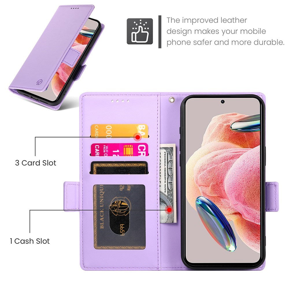 OPPO Reno16 F (5G) EIDERWOOD Kunstskinn Flipdeksel med Kortholder - Lilla