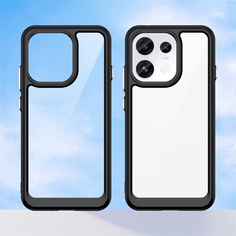 OPPO Reno16 F (5G) EIDERWOOD Hybrid Deksel - Gjennemsiktig / Svart