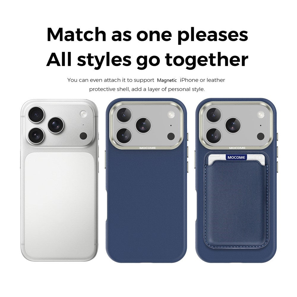 iPhone 18 Pro EIDERWOOD Kunstskinn Bak Deksel m. Avtakbar Kortholder - MagSafe Kompatibel - Blå