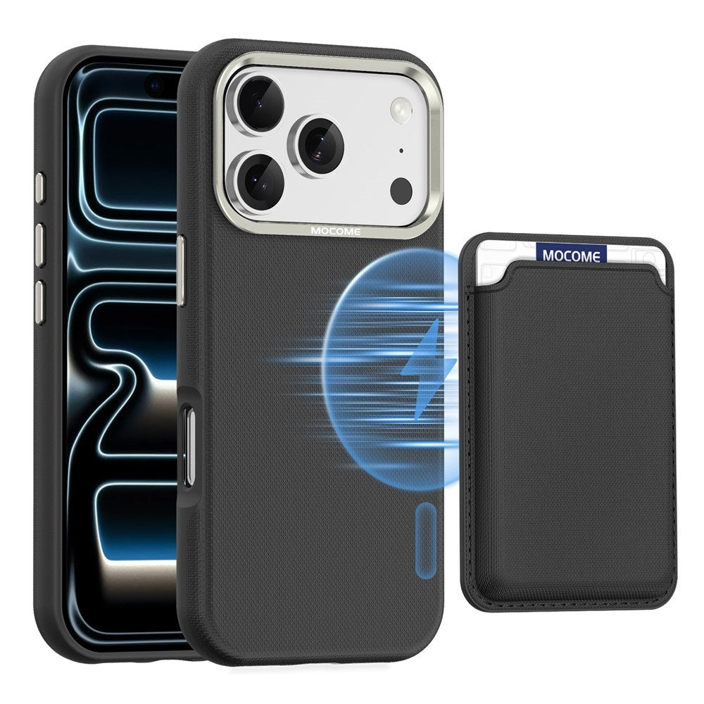 iPhone 18 Pro EIDERWOOD Kunstskinn Bak Deksel m. Avtakbar Kortholder - MagSafe Kompatibel - Svart