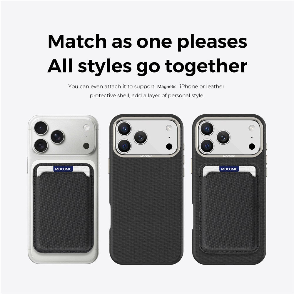 iPhone 18 Pro Max EIDERWOOD Kunstskinn Bak Deksel m. Avtakbar Kortholder - MagSafe Kompatibel - Svart