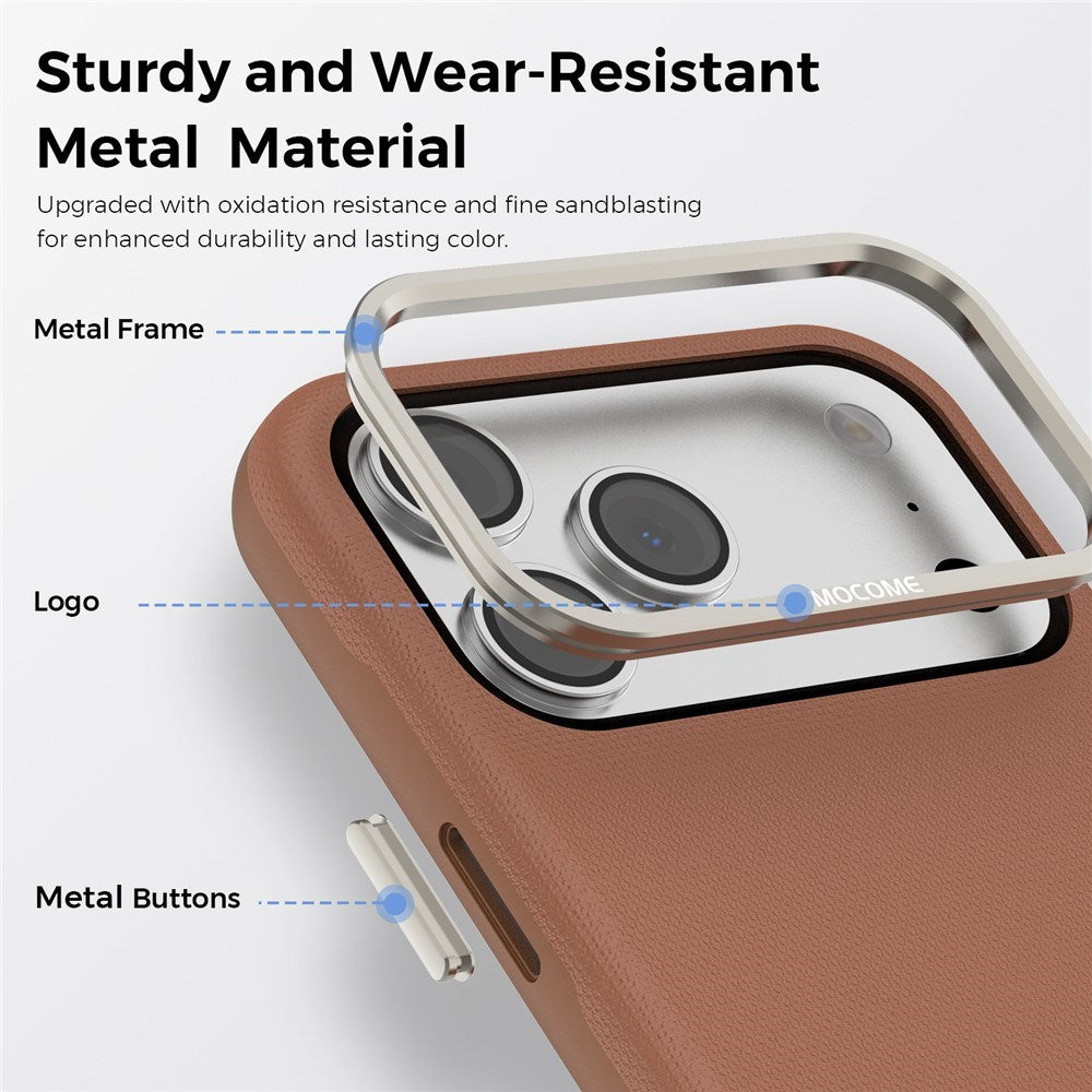 iPhone 18 Pro Max EIDERWOOD Kunstskinn Bak Deksel m. Avtakbar Kortholder - MagSafe Kompatibel - Brun