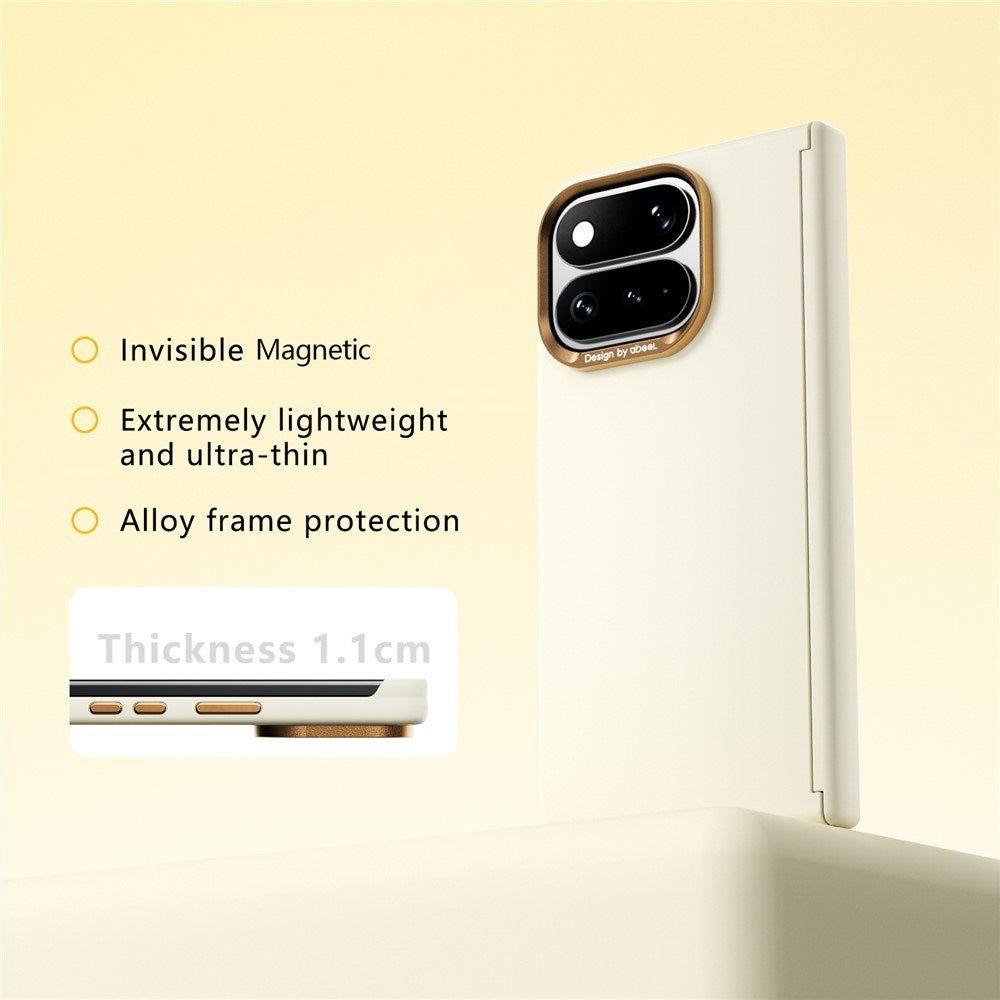 Google Pixel 11 Pro Fold ABEEL Hardt Soft-Touch Plast Deksel - MagSafe Kompatibel - Gul
