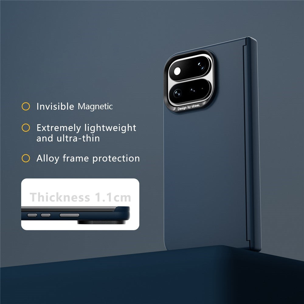Google Pixel 11 Pro Fold ABEEL Hardt Soft-Touch Plast Deksel - MagSafe Kompatibel - Mørkblå