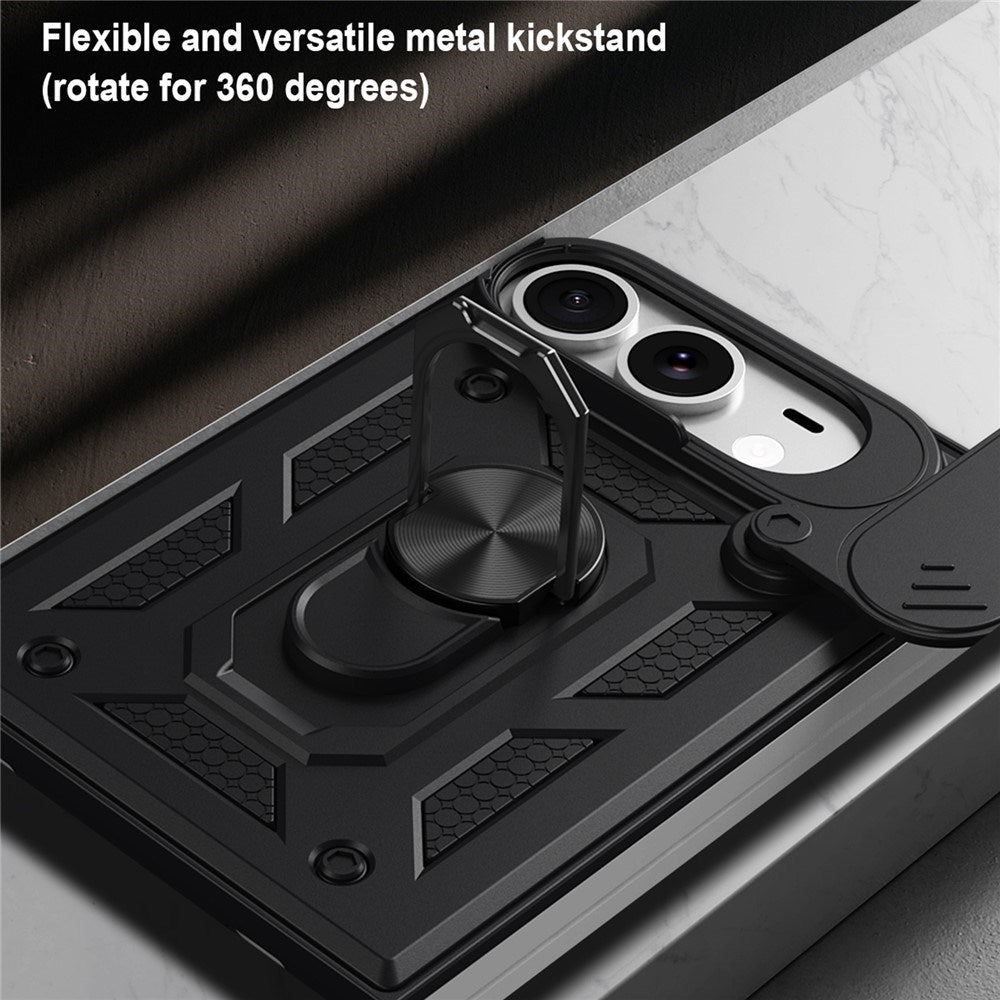 iPhone Fold EIDERWOOD Hybrid Håndverker Deksel m. Kickstand & Cam Slider - Rose Gold