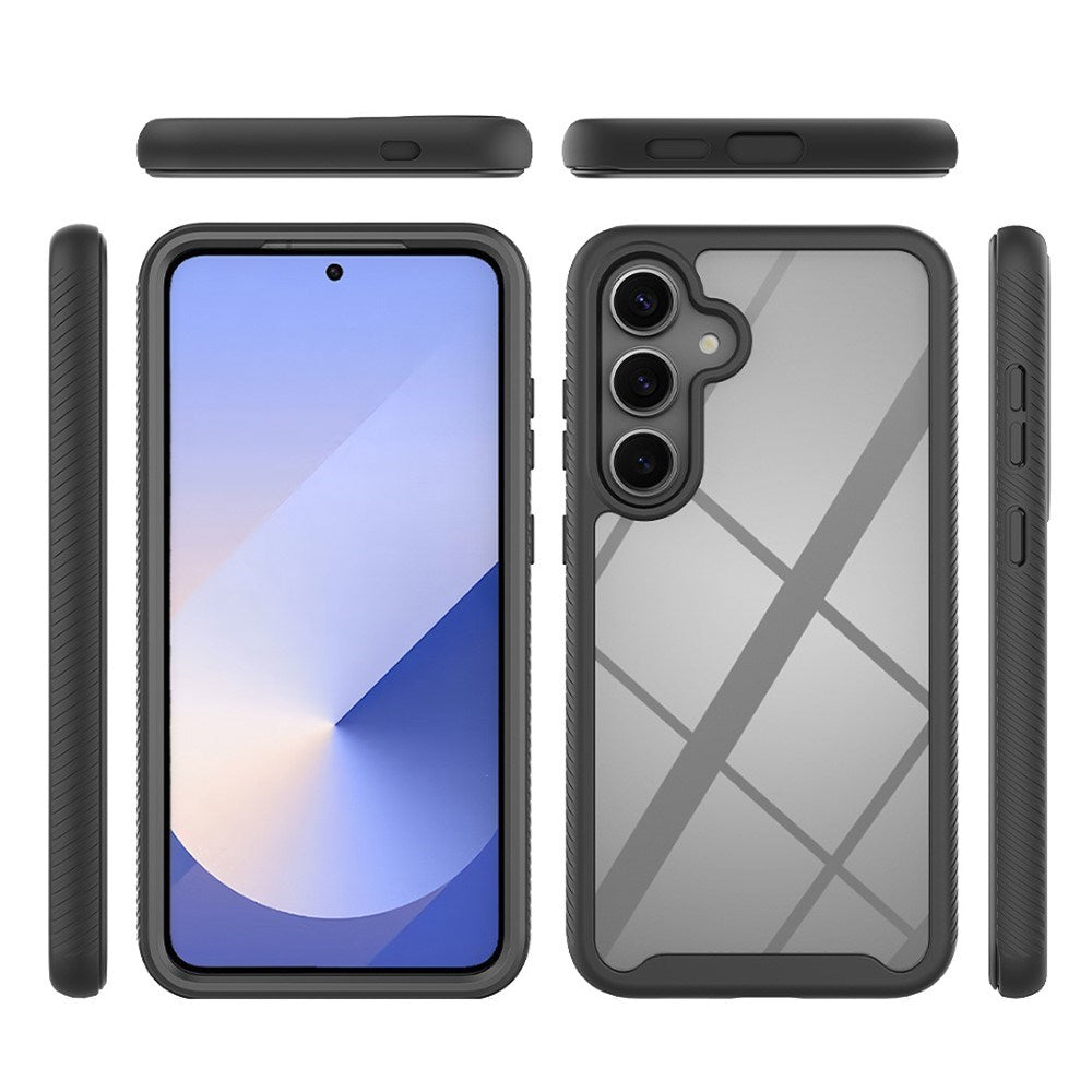 Samsung Galaxy S26 FE / S25 FE EIDERWOOD Hybrid Deksel med Innebygd Skjermbeskyttelse - Gjennomsiktig / Svart