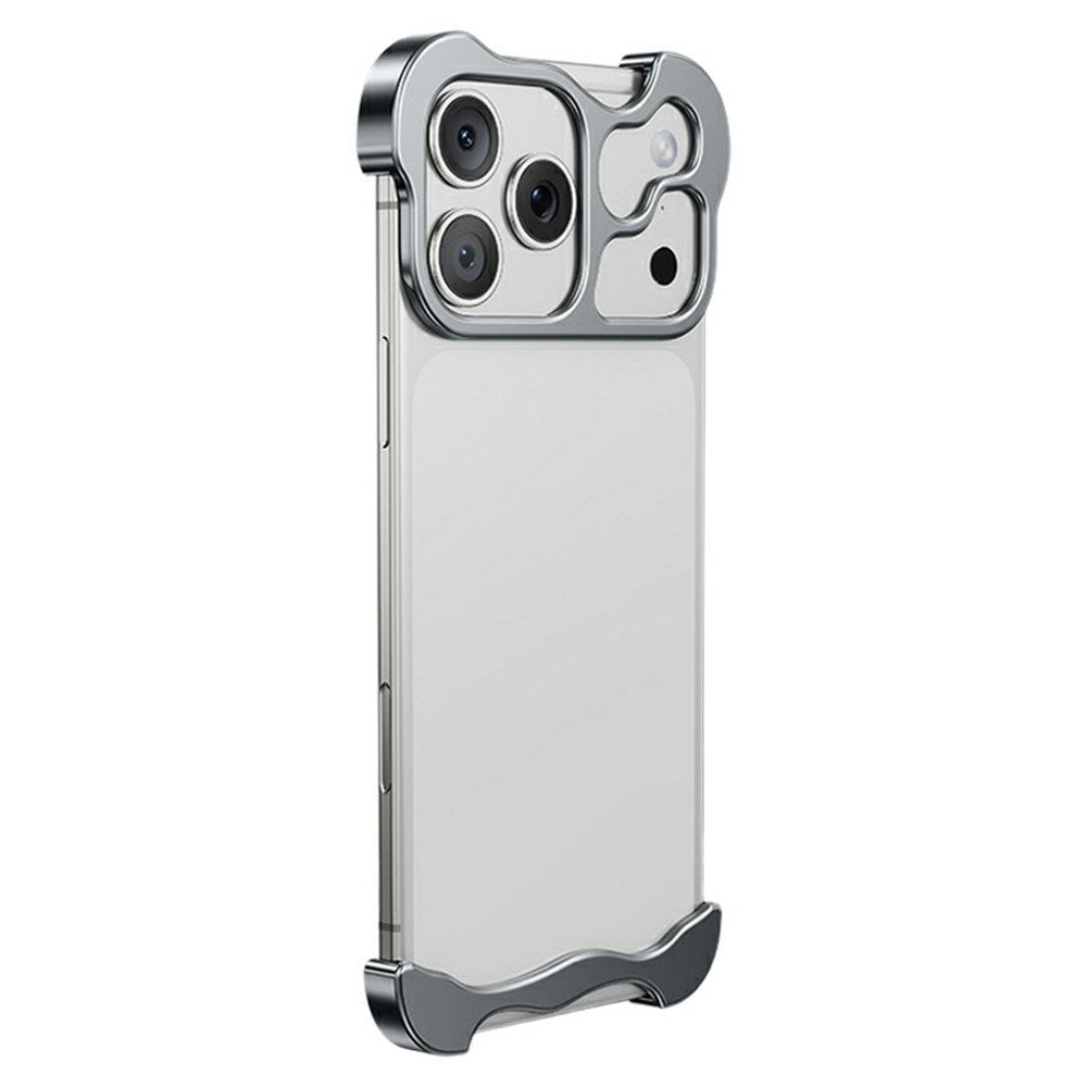 iPhone 18 Pro Todelt Metall Bumper Deksel - Grå