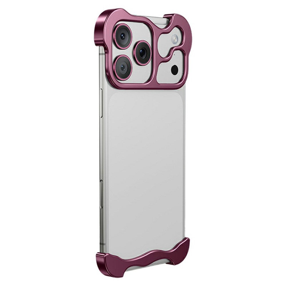 iPhone 18 Pro Todelt Metall Bumper Deksel - Lilla