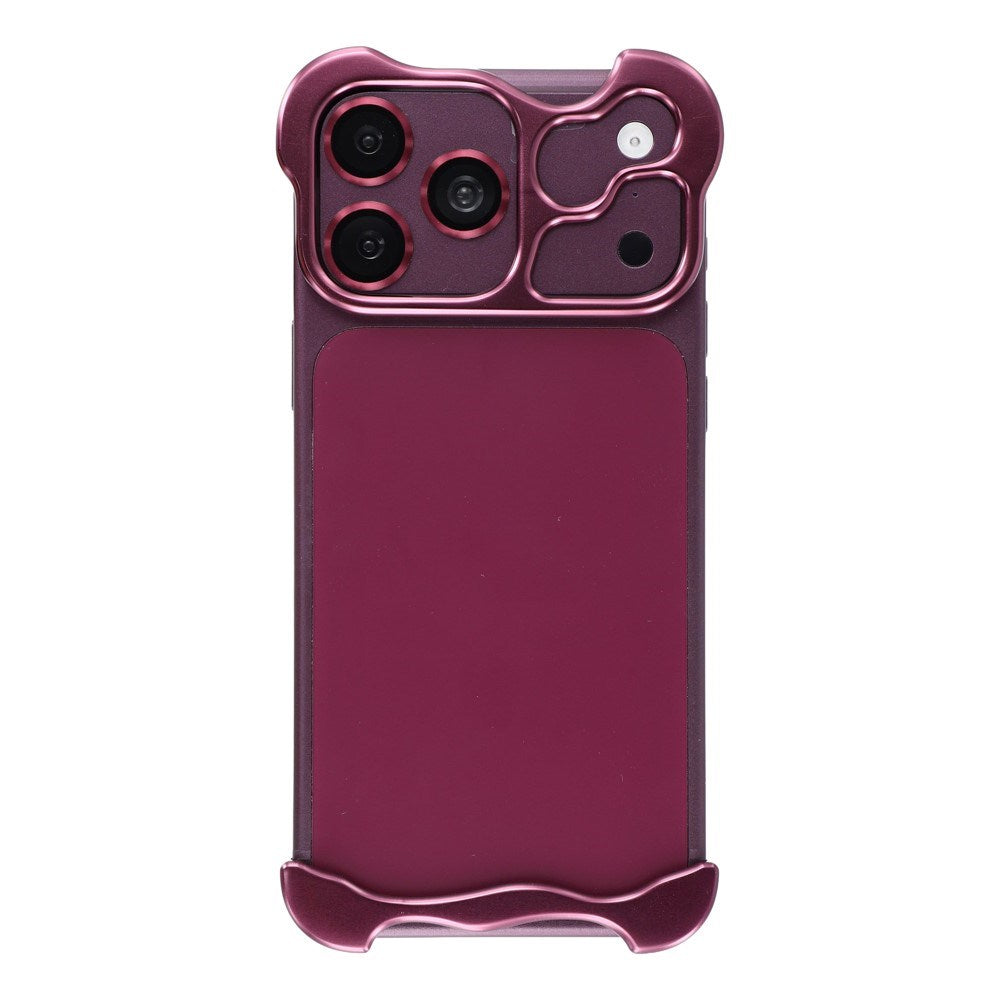 iPhone 18 Pro Max Todelt Metall Bumper Deksel - Lilla