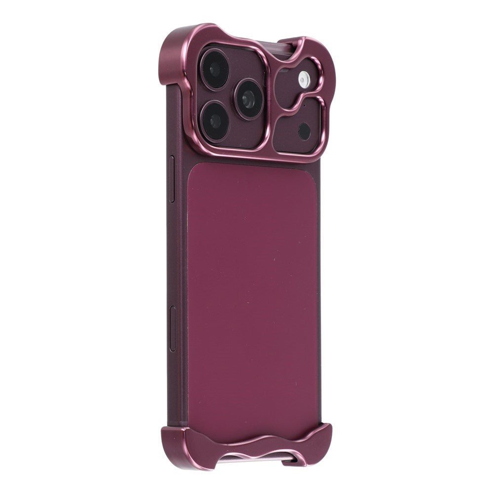 iPhone 18 Pro Max Todelt Metall Bumper Deksel - Lilla