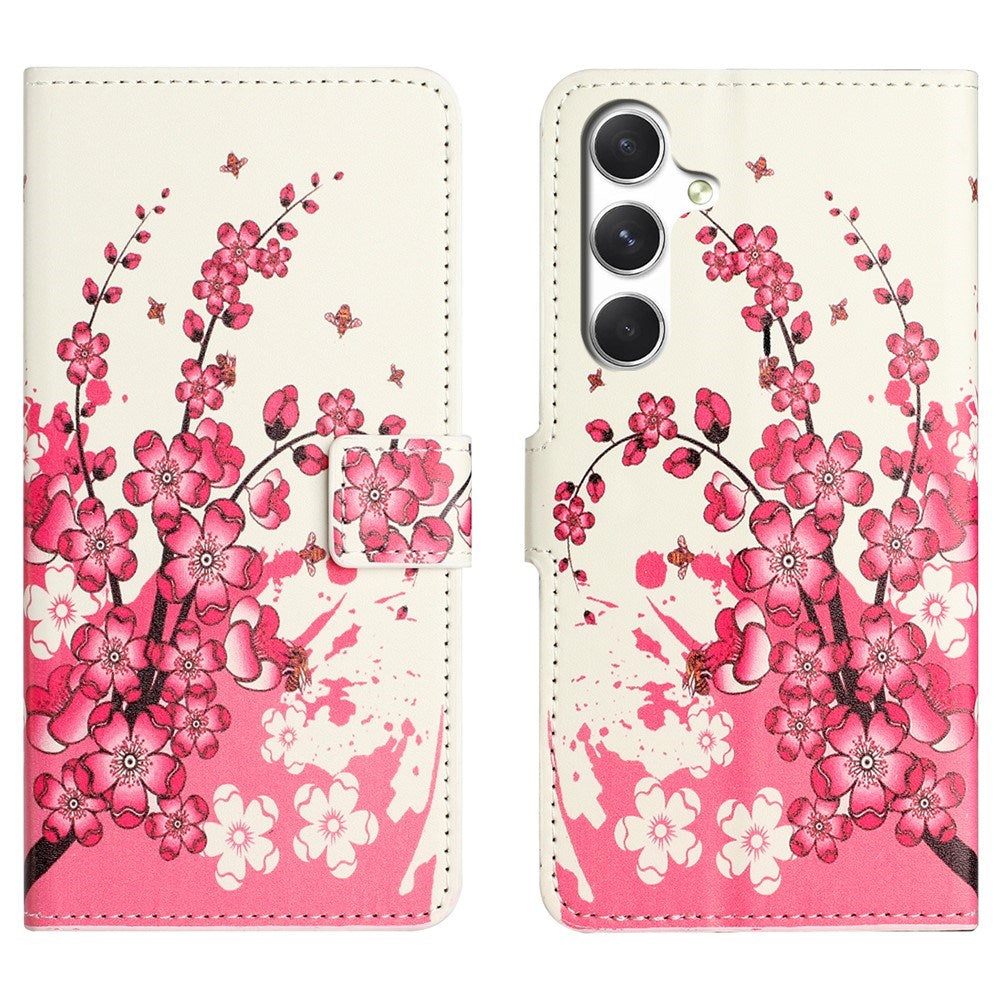 Samsung Galaxy S26 FE EIDERWOOD Flip Deksel med Kortholder og Stativ Funksjon - Blomster