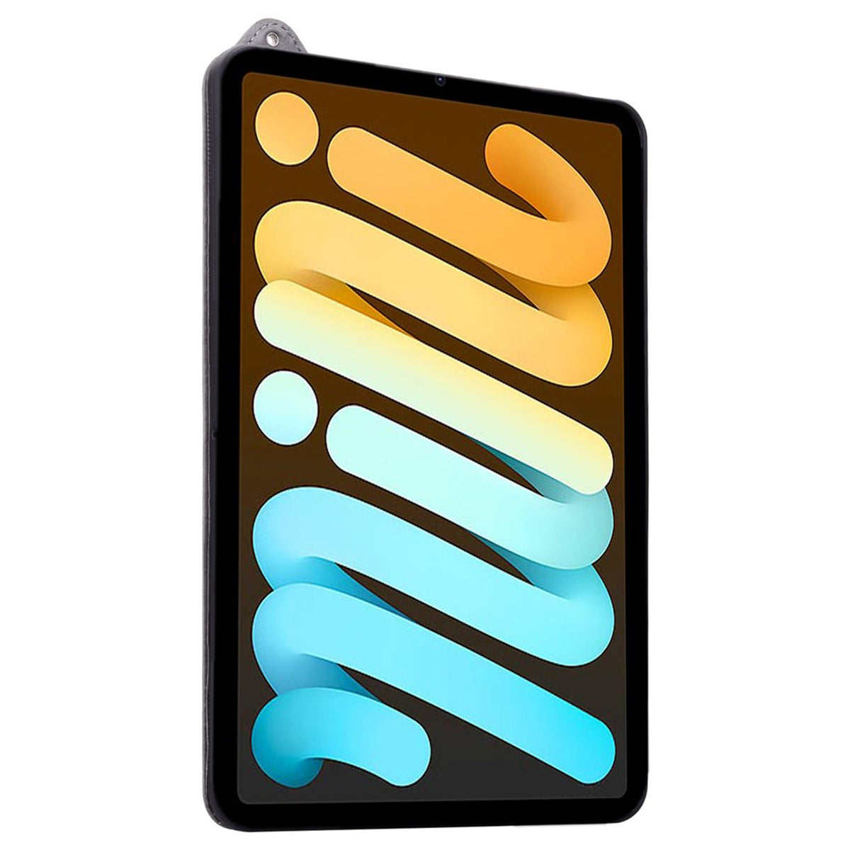 iPad Mini (2026) 8. Gen. EIDERWOOD Kunstskinn Bak Deksel m. Stropp Kickstand - Grå