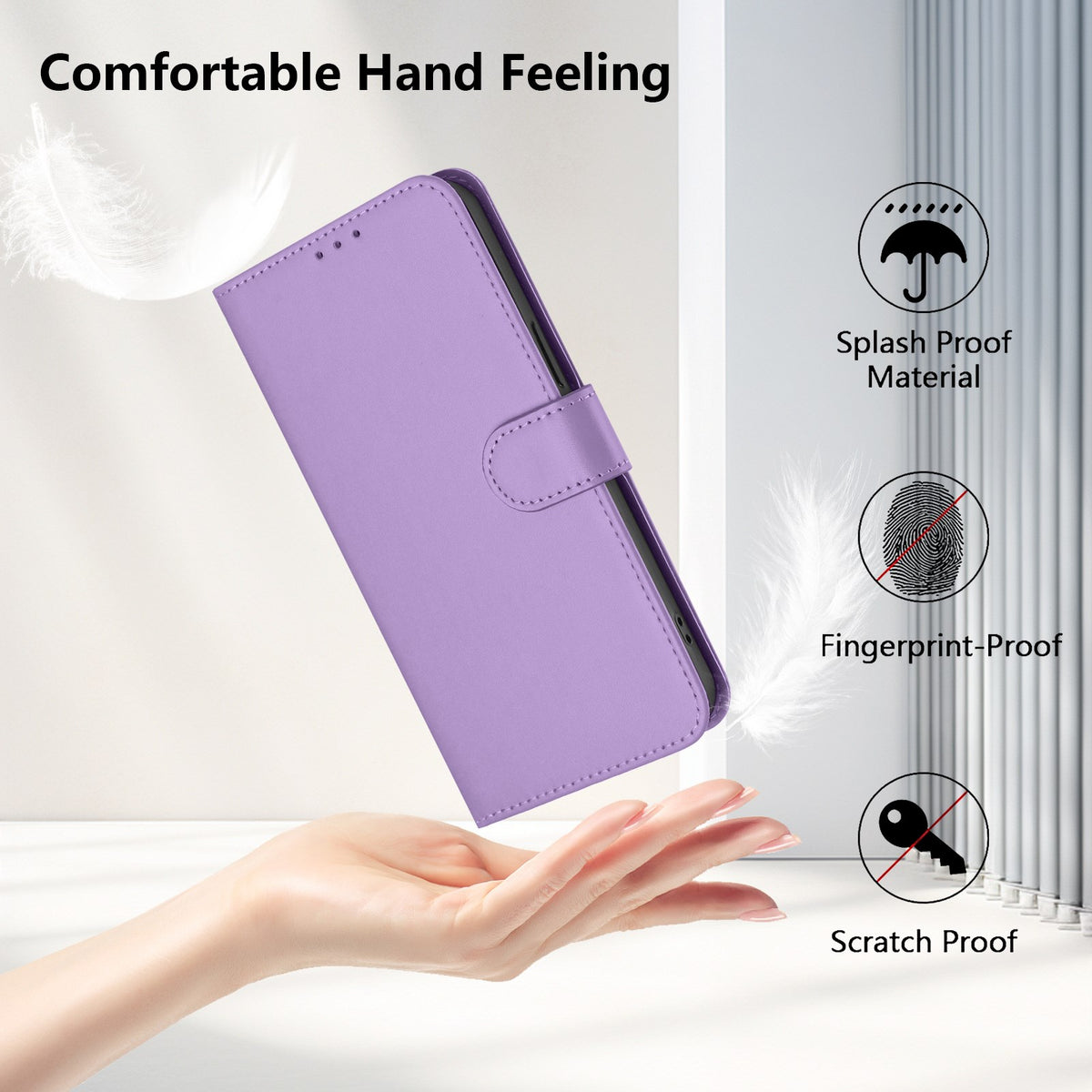 Xiaomi Redmi Note 17 Pro (5G) EIDERWOOD Kunstskinn Flip Deksel m. Stropp - Lilla