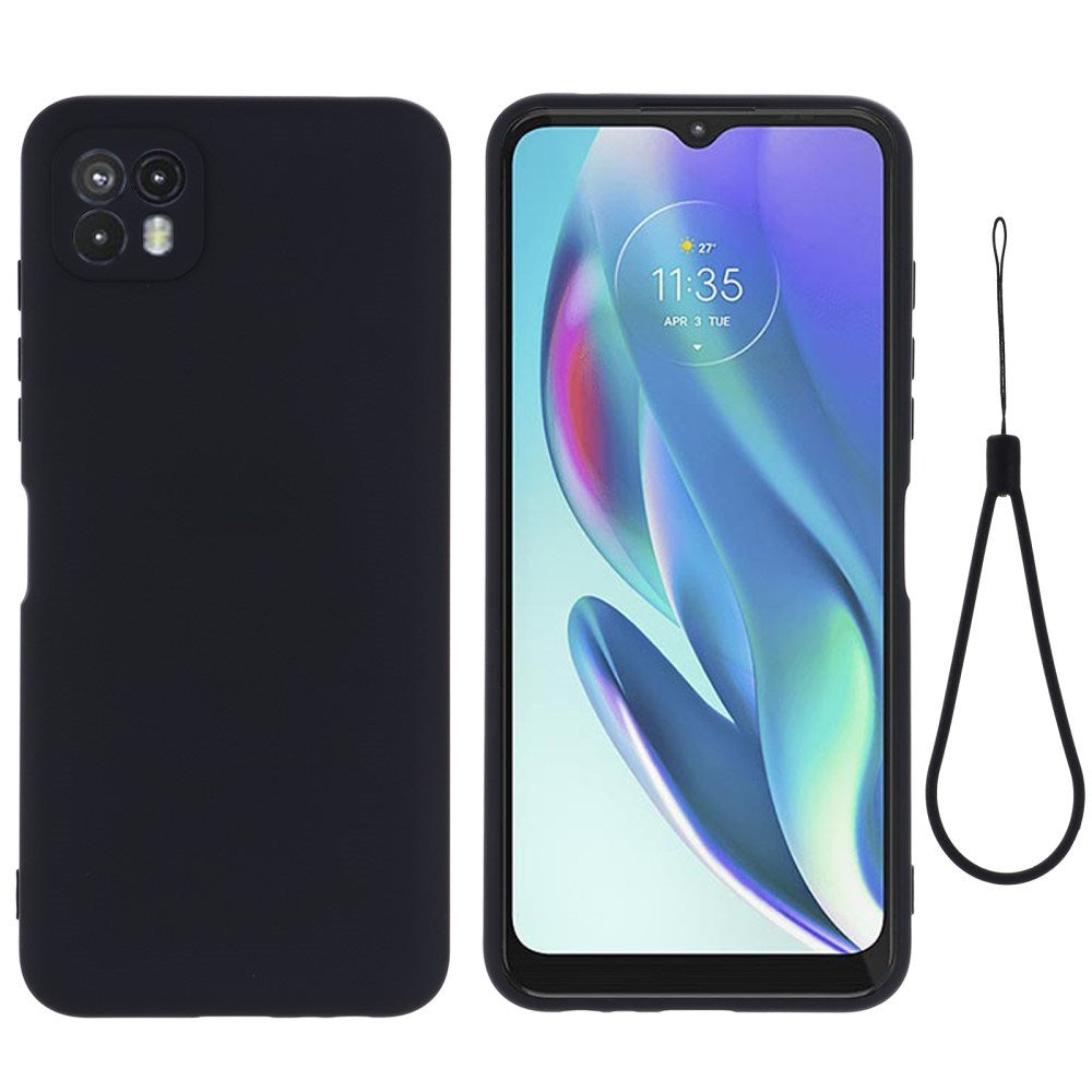 EIDERWOOD Motorola Moto G50 Liquid Silikon Deksel med Stropp - Grønn