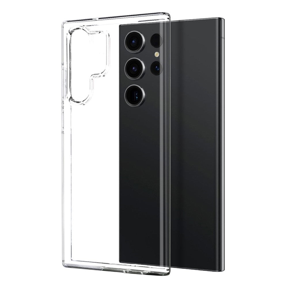 NORTHJO Samsung Galaxy S23 Ultra 2-i-1 Sett Fleksibelt Plast Deksel med Herdet Beskyttelsesglass - Gjennomsiktig