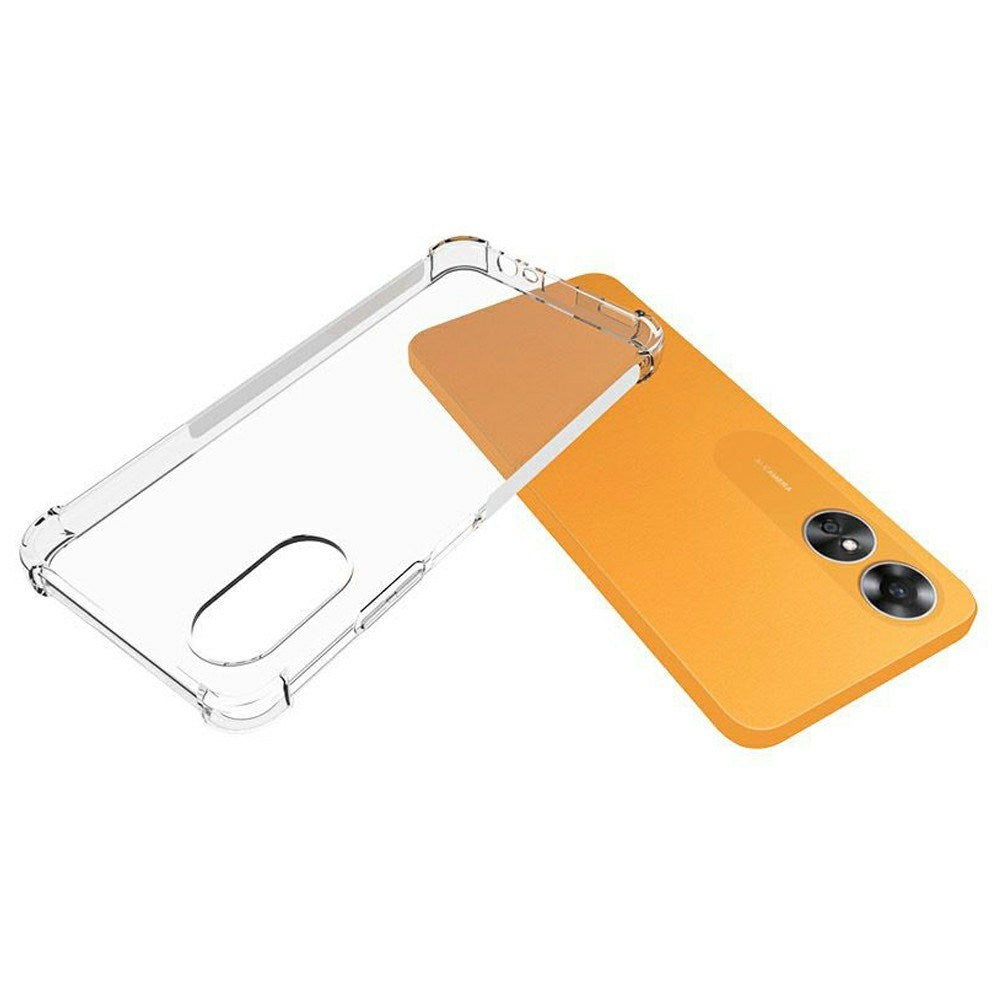 OPPO A17 EIDERWOOD Fleksibelt Plast Deksel m. Forsterkede Hjørner - Gjennomsiktig