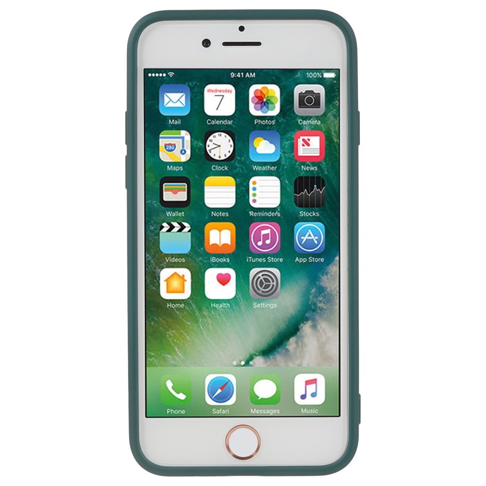EIDERWOOD iPhone SE (2022 / 2020) / 8 / 7 Fôret Fleksibelt Plast Deksel - Mørk Grønn