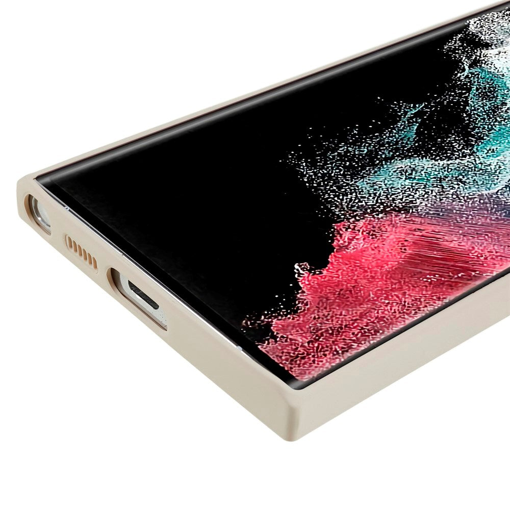 EIDERWOOD Samsung Galaxy S22 Ultra Fôret Fleksibelt Plast Deksel - Beige