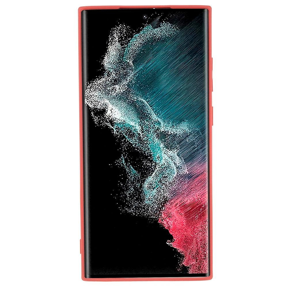 EIDERWOOD Samsung Galaxy S22 Ultra Fôret Fleksibelt Plast Deksel - Mørkrød