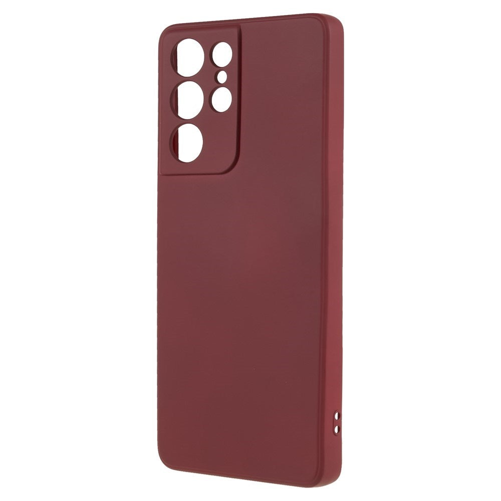 EIDERWOOD Samsung Galaxy S21 Ultra Fôret Fleksibelt Plast Deksel - Vinrød