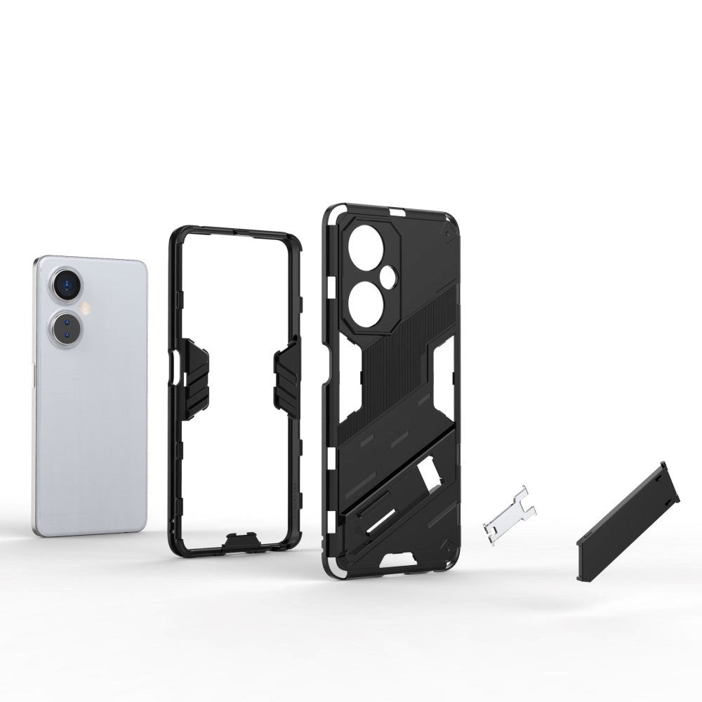 OnePlus Nord CE 3 Lite Hybrid Håndverker Deksel Med Kickstand - Hvit