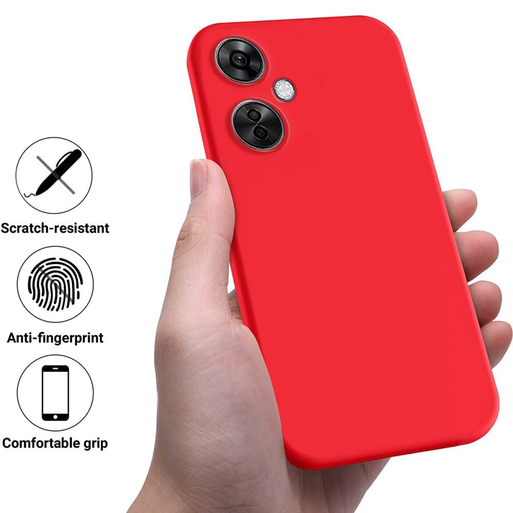 EIDERWOOD OnePlus Nord CE 3 Lite (5G) Foret Silikon Deksel med Stropp - Rød
