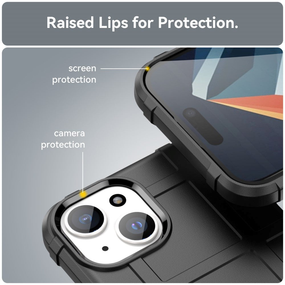 iPhone 15 Rugged Shield Series Håndverker Deksel - Svart