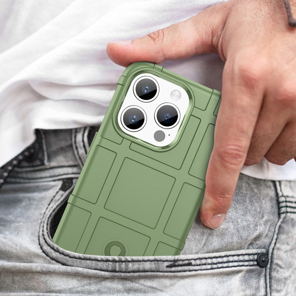 iPhone 15 Pro Max Rugged Shield Series Håndverker Deksel - Grønn