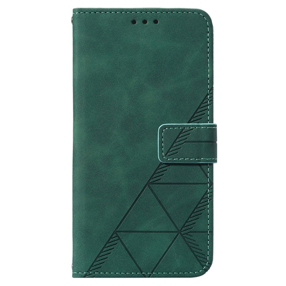Samsung Galaxy S23 FE Lær Flip Cover med Lommebok og Skulderstropp - Grønn