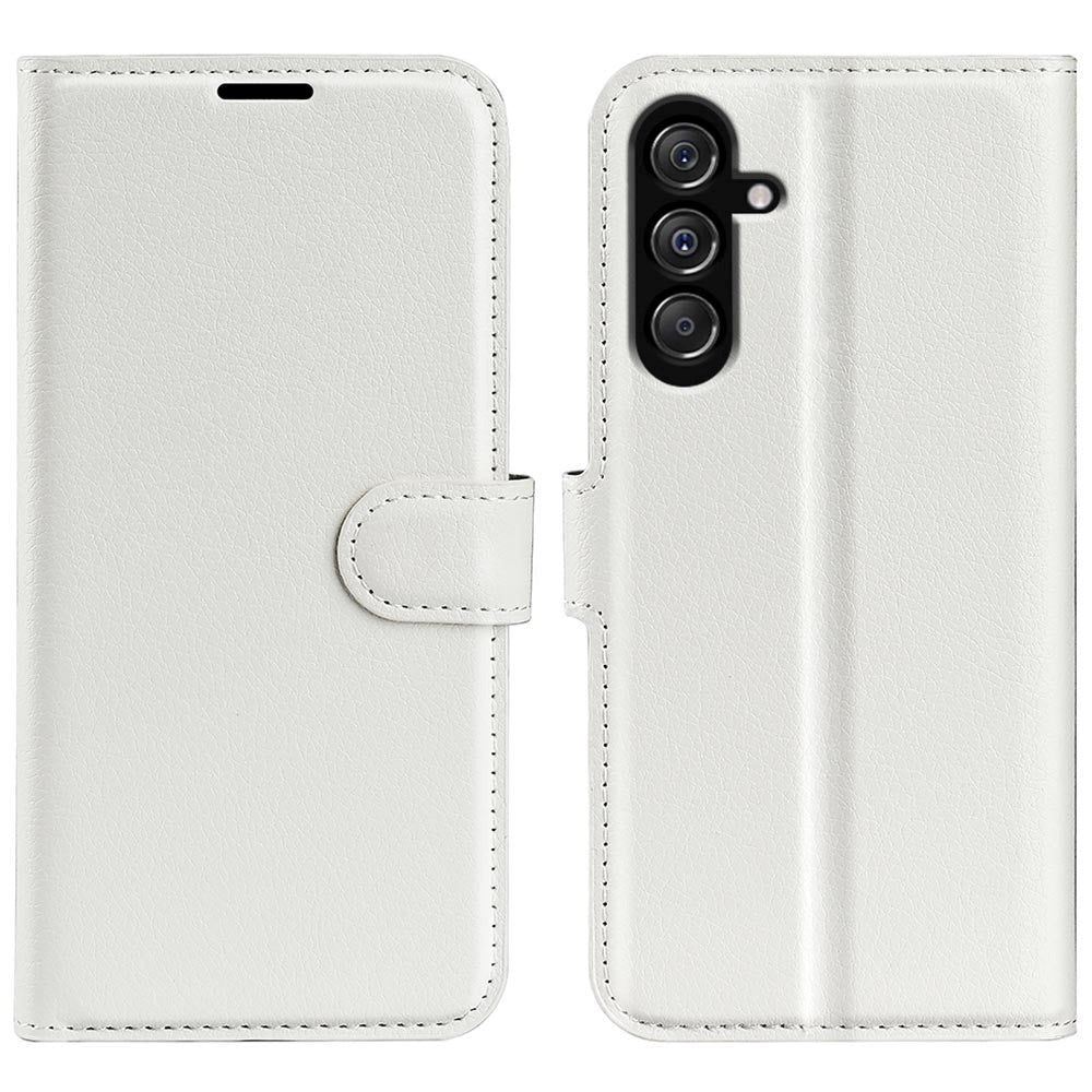 Samsung Galaxy M34 (5G) / F34 (5G) Litchi Kunstskinn Deksel m. Lommebok - Hvit