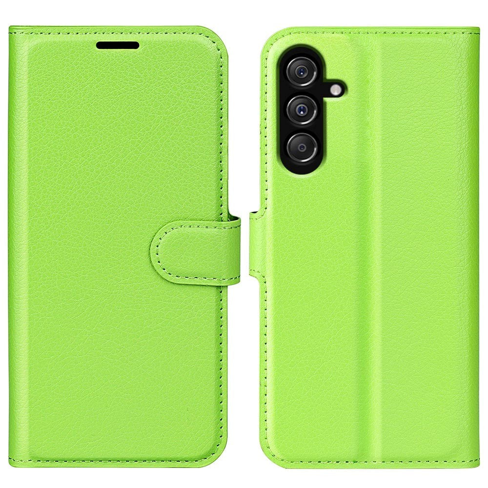 Samsung Galaxy M34 (5G) / F34 (5G) Litchi Kunstskinn Deksel m. Lommebok - Grønn